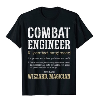 ขายดี!เสื้อยืดผ้าฝ้าย พิมพ์ลายการ์ตูน Combat Engineer คําศัพท์วิศวกรรม เรียบง่าย สําหรับผู้ชาย CTC6S-5XL