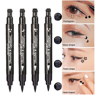 อายไลเนอร์ อายไลเนอร์แสตมป์ 2 in 1 กันน้ำ หัวใหญ่ อายไลเนอร์ชนิดน้ำ สีดำ Eyeliner Stamp 4 สไตล์