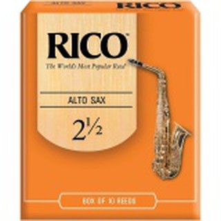 Rico ลิ้น อัลโต แซกโซโฟนครบชุด รุ่น กล่องส้ม เบอร์ 2.5 (กล่องละ 10
อัน)