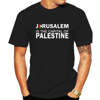 เสื้อยืดวินเทจใหม่ เสื้อยืดลําลอง แขนสั้น พิมพ์ลาย Jerusalem Is The Capital Of Palestine Gaza Freedom สําหรับผู้ชาย S-X