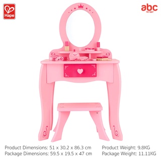 Hape Mainan Kayu Meja Rias dan Stool Dresser Table And Stool Mainan Edukasi Anak 3 Tahun ke Atas gambar 6