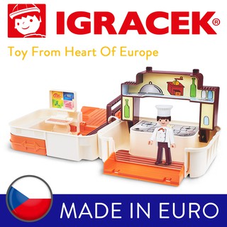 IGRACEK - 22211 พ่อครัว&amp;ห้องครัว COOK &amp; KITCHEN FOLDING BOX【 MADE IN CZECH 】(ชุดของเล่น playset Not Playmobil)