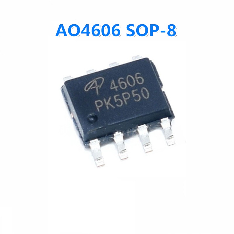 10pcs Original AO4606 SOP-8 AO 4606 SOP8 N + P dual channel MOS field effect หลอดชิป IC