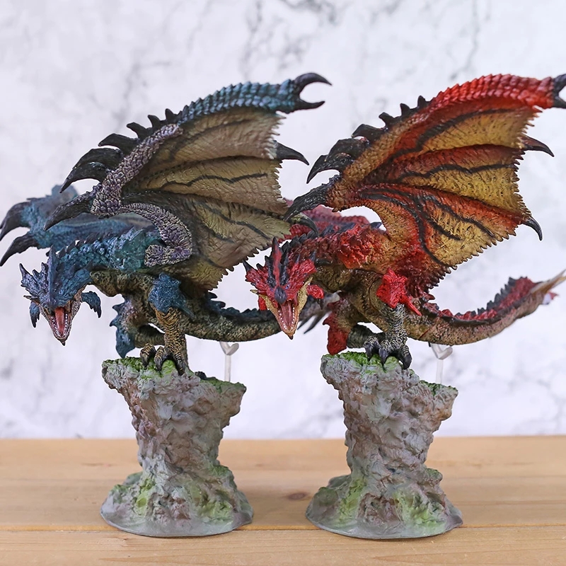 25 ซม.Monster Hunter World Red Sliver Azure Rathalos Liolaeus รูปปั้น PVC Action Figure