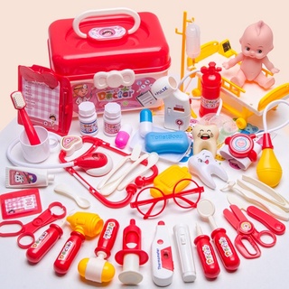 ราคาของเล่นเด็กพัฒนาการของเล่นเด็กคุณหมอจำนวน52ชิ้น33ชิ้น ของเล่นชุดหมอ อุปกรณ์พยาบาล baby doctor set toys