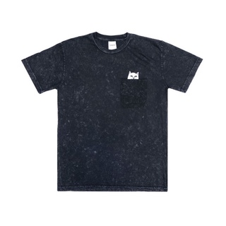 SLUM LTD - RIPNDIP SM22 Lord Nermal Pocket tee Black Mineral Wash