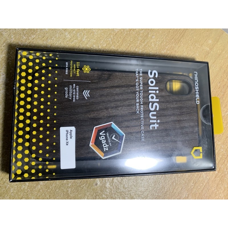 Rhinoshield SolidSuit for iPhone XR - Black Oak / Black (มือสอง)