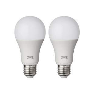 IKEAหลอดไฟ LED E27 1521 ลูเมน, หลอดกลม แก้วฝ้า1กล่อง/2หลอด