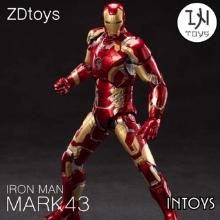 ZD toys Iron Man Mark 43 / MK43 Action Figure 1/10 Scale ZHONGDONG​​ งานลิขสิทธิ์แท้​ความสูง 18 cm