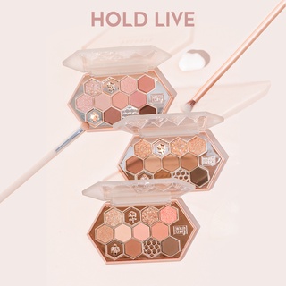 Hold LIVE อายแชโดว์พาเลท เนื้อแมตต์ กลิตเตอร์ ไข่มุก สีส้ม ชานม