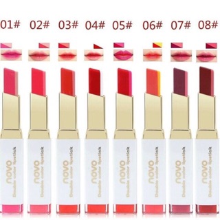 Novo double color lipstick โนโว ดับเบิ้ล ลิปสติก