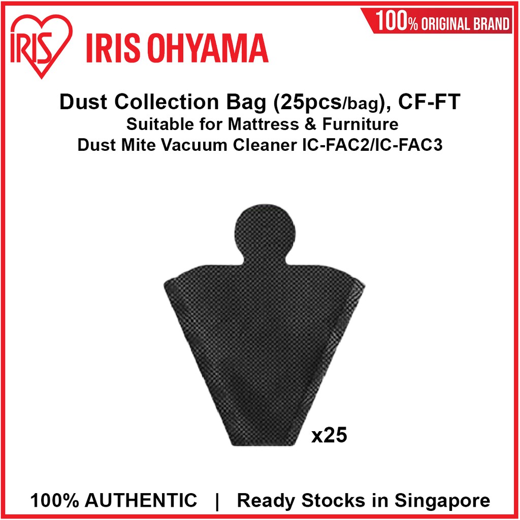IRIS Ohyama ถุงเก็บฝุ่นสําหรับ IC-FAC2 / IC-FAC3 เครื่องดูดฝุ่นไรฝุ่น 25 ชิ้นต่อแพ็ค CF-FT