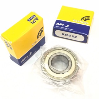 API Bearing 6202 ZZ ตลับลูกปืน เม็ดกลมร่องลึก คุณภาพเยี่ยม มาตรฐาน DGBB ปิดเหล็กสองด้าน