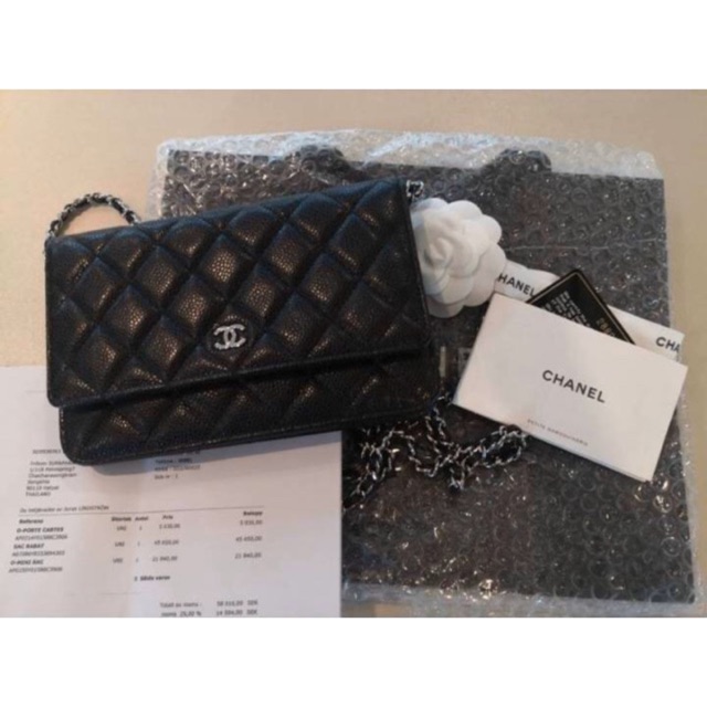 Chanel woc black caviar shw holo28