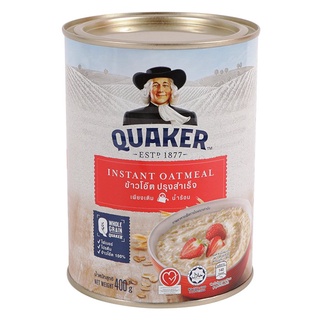 เควกเกอร์กระป๋องเหล็ก ข้าวโอ๊ตปรุงสำเร็จ 400 ก. Quaker Instant Oatmeal 400g.