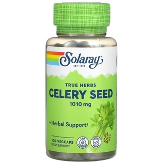 คื่นช่ายฝรั่ง Solaray, Celery Seed, 505 mg, 100 VegCaps