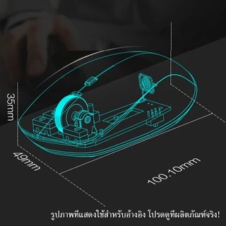 METOO E0 เมาส์ไร้สาย ไร้เสียงคลิก 2.4G Wireless Silent Optical Mouse คลิกไร้เสียง ใช้กับ คอมพิวเตอร์ เม้าส์มาตรฐาน