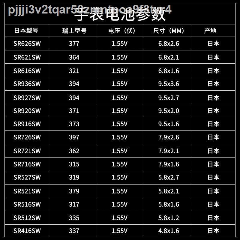 【อุปกรณ์นาฬิกา】♛ SR920SW นาฬิกาแบตเตอรี่ SR521SW / SR927SW ควอตซ์ 371 ...