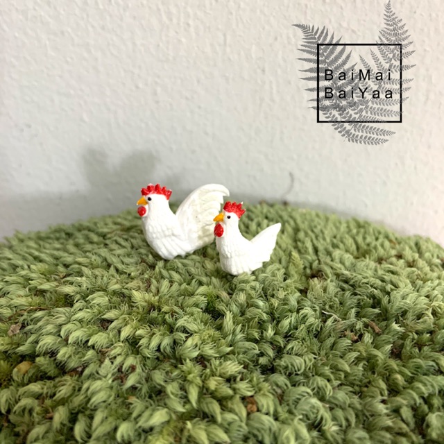 ตุ๊กตาตัวปัก ไก่ครอบครัว 5 ตัว ขนาด 1 cm.