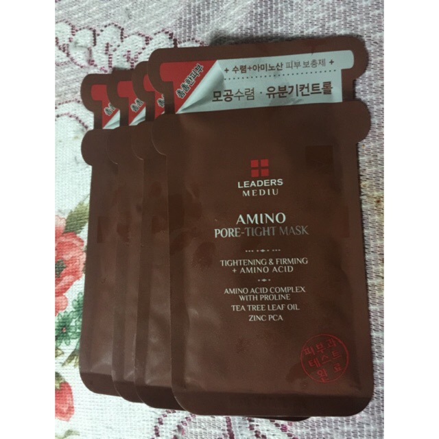 Leader clinic #amino pore tight maskแพ็ค4แผ่น