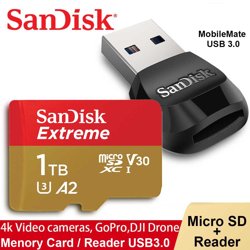 SanDisk A2 Extreme Micro SD Card MobileMate USB 3.0 microSD C C10, U3