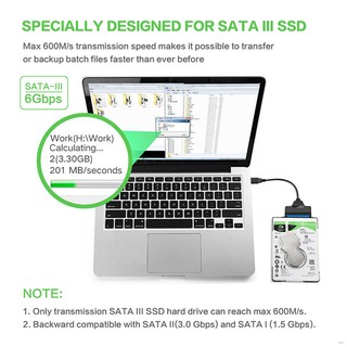 Sata 3 สายเคเบิ้ล Sata To Usb อะแดปเตอร์ 6 Gbps 2 . 5 นิ้ว External Ssd Hdd ฮาร์ดไดรฟ์ 22 Pin Sata Iii Cable