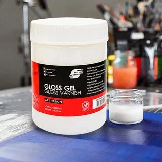 ART RANGERS GLOSS GEL เจลเคลือบเงา น้ำยาเคลือบรูป สีน้ำมันเเละสีอะคริลิค 300 / 500 ml. GLOSS VARNISH