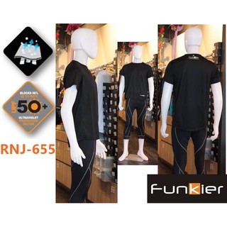 เสื้อแขนสั้นสำหรับปั่นจักรยาน/Funkier/RNJ-655/ดำ