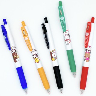 ปากกาเจล 0.5 ไลน์เฟรนด์ Limited Japanese Zebra Jjj15 Gel Pen Line Friends Cooperation Ball Pen