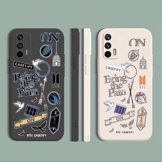 เคสโทรศัพท์มือถือซิลิโคนทรงสี่เหลี่ยมสําหรับ Oppo A16 A94 A53 A15 A15S A12 Ax7 A53 A52 A72 A92 A74 A54 5G Bts