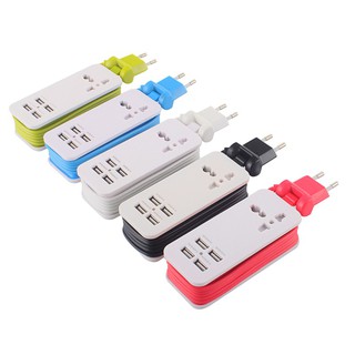 ซ็อกเก็ตสายไฟ universal พร้อม 4 พอร์ต usb output 4 . 2 a &amp; 1 . 65 m ปลั๊ก us eu