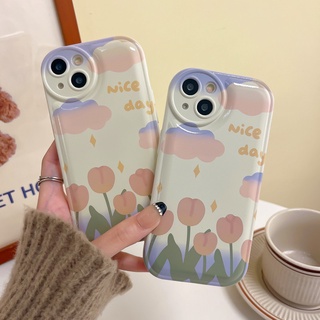 เคสโทรศัพท์มือถือ ลายดอกทิวลิป สําหรับ Huawei Y9 Prime 2019 P50 Pro P40 Pro P30 Pro P20 Pro Mate 40 Pro Mate 30 Pro Mate 20 Pro Honor 60 Pro 70 Pro Honor X8 9X Pro X10 X30 X30i