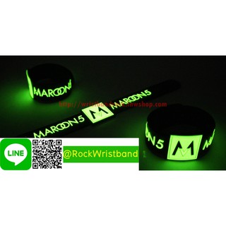 Maroon 5 ขายริสแบนด์เรืองแสง มารูนไฟฟ์ MR5247GA Wristband สายรัดข้อมือวงร็อค