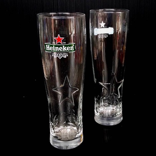 แก้วเบียร์ HEINEKEN(ดาวนูนใหญ่)  ขนาด 0.5ml.งานแท้