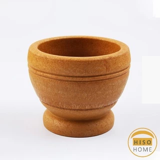 ครกขนาดเล็ก แบบพกพา ครกพลาสติกลายไม้ Manual garlic grinder