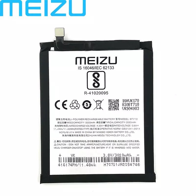 แบตเตอรี่ Meizu Original BT710 3060mAh สำหรับ Meizu Blue A5 M5c M710M M793Q โทรศัพท์มือถือคุณภาพสูงแ