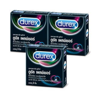 ถุงยางอนามัยดูเร็กซ์ ดูอัล เพลย์เชอร์ แพ็ค 3 (Durex Dual Pleasure Pack 3)