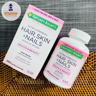 ขวดใหญ่ 250 เม็ด NATURES BOUNTY Hair, Skin &amp; Nails, Extra Strength, 250 Softgels