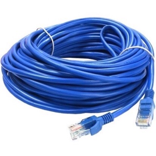 สายแลน สำเร็จรูป LAN CAT6 ยาว 30 เมตร Indoor (ภายใน) สีฟ้า