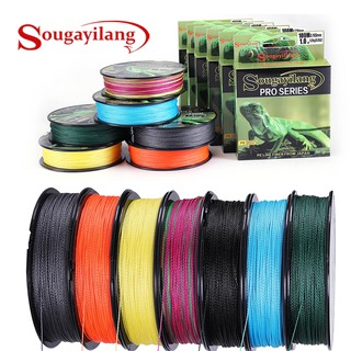 Sougayilang สายเบ็ดตกปลา PE แบบถัก 4 เส้น รองรับน้ำหนัก 12-57 ปอนด์ คุณภาพสูง ความยาว 100 เมตร