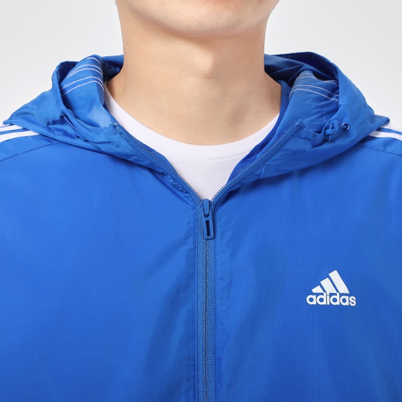 ஐadidas adidas men s jacket autumn new blue hooded sportswear woven