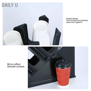 Daily U 4 Stacks Paper Cup Lid Holder Coffee Milk Rack Dispenser Organizer for Tea Shop