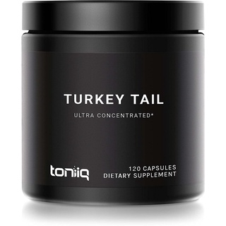 Toniiq Turkey Tail Ultra concentrated 120 Capsules 30% Beta Glucans 📌 exp.02/2024 📌 ช่วยย่อยอาหาร ภูมิคุ้มกันที่ดี