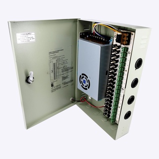 ตู้จ่ายไฟ DC12V 20A Switching Power Supply สำหรับกล้องวงจรปิด 10-18 ตัว (0358)