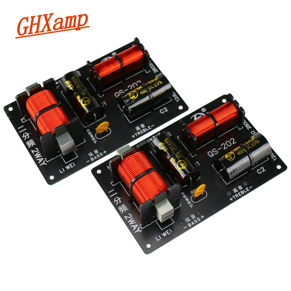 GHXAMP 350W 700W 2 Way Crossover Audio Board Tweeter Bass Speaker Frequency Divider For 4-8Ohm Speak