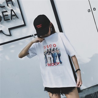 พร้อมส่ง "DISCO SHOCK" COTTON TEE เสื้อยืดสกรีนลายเท่ๆ