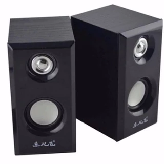 HiFi 3D Bass Speaker ลำโพงคอมพิวเตอร์ ลำโพงไม้ พร้อมเครื่องปรับระดับเสียง ลำโพงคอมUSB ลำโพงต่อTV โทรทัศน์ คอมพิวเตอร์ PC
