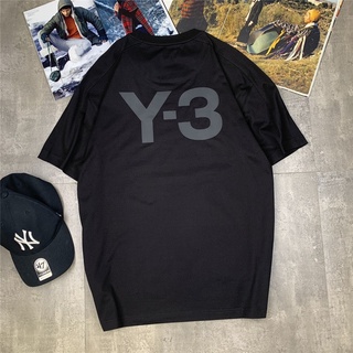 [S-5XL]เสื้อยืดแขนสั้น ผ้าฝ้ายแท้ พิมพ์ลาย Y-3 Yohji Yamamoto y3