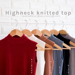 Highneck knitted top - Sissstyle