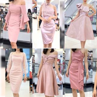 สีชมพู SIZE L  Dress ราตรีสั้น เดรสไปงาน เดรสชมพู SizeL เดรสสั้น เดรสราตรี เดรส ออกงาน เดรสไปงานแต่งงาน เดรสL